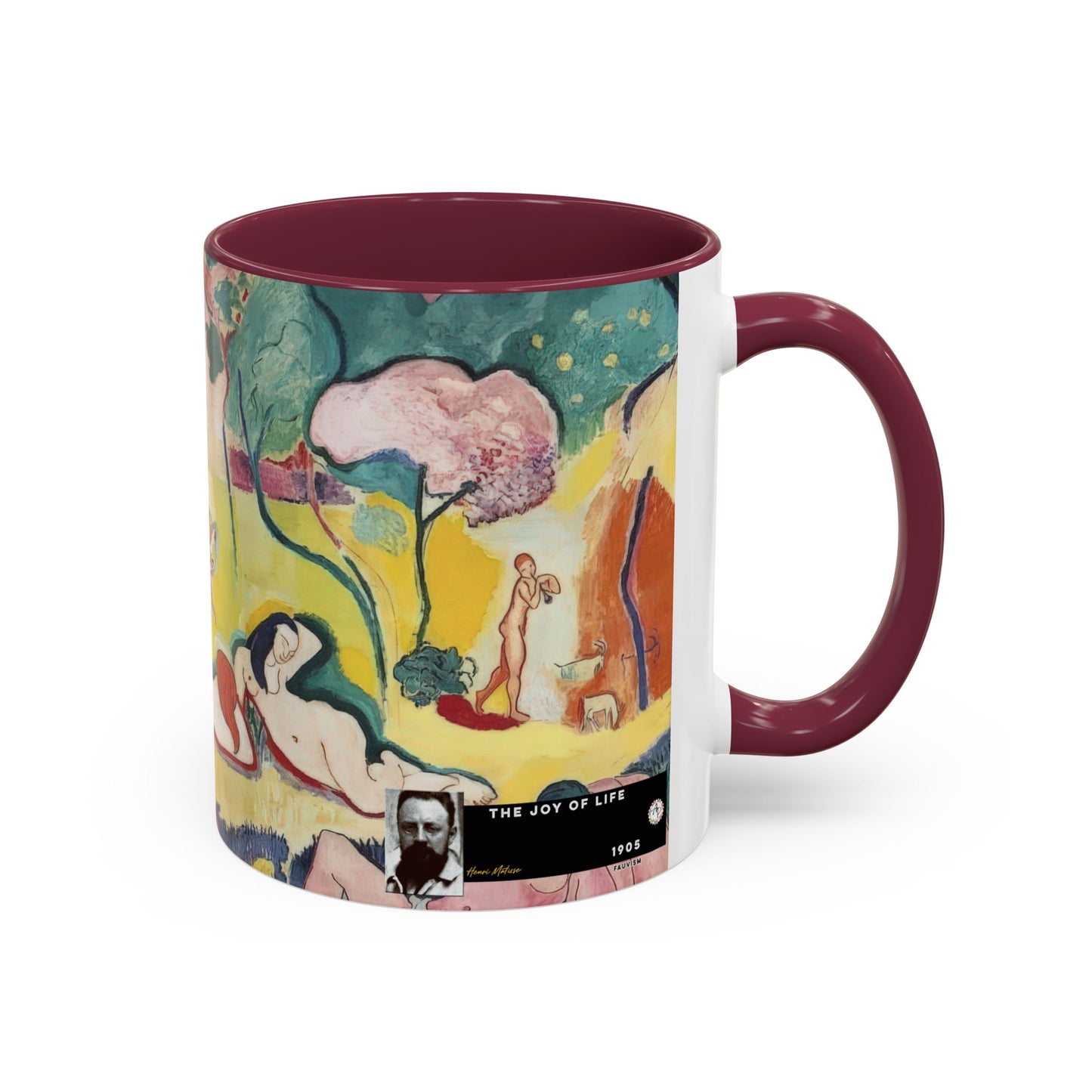 Matisse, Henri - The Joy of Life (1905) - Colorful Accent Mugs