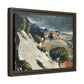 Cézanne, Paul - L’Estaque, Melting Snow (1870) - Matte Canvas, Framed