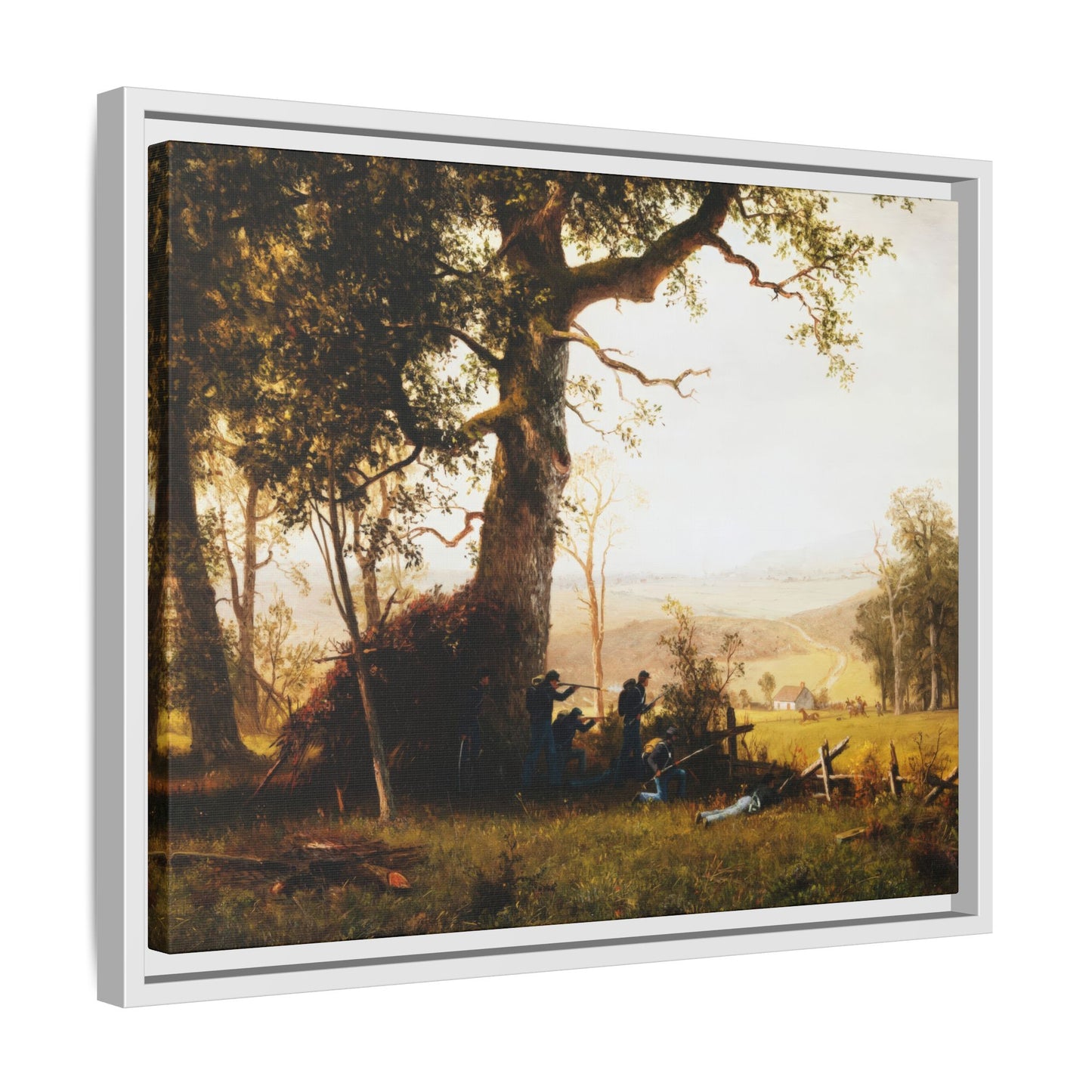 Bierstadt, Albert -  Guerrilla Warfare (1861) - Matte Canvas, Framed