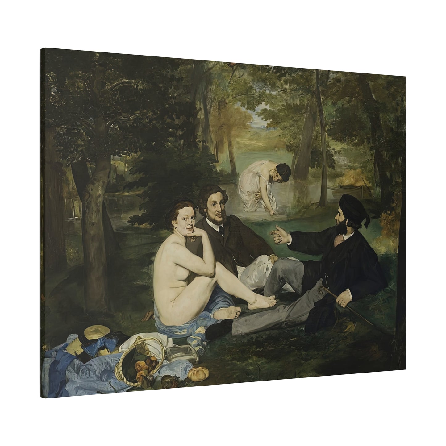 Manet, Édouard - Luncheon on the Grass (1863) - Canvas Block, unframed