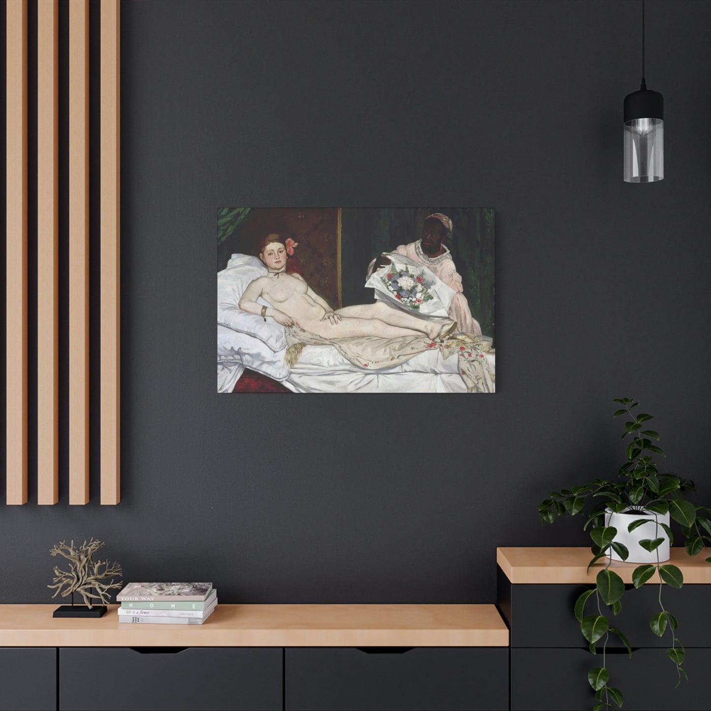 Manet, Édouard - Olympia (1870) - Canvas Block, unframed