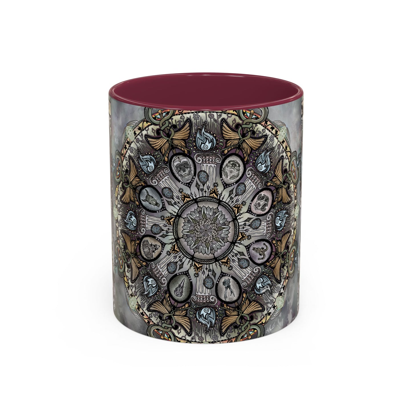 Pacio, Adam - Memento Mori Mandala - Colorful Accent Mugs