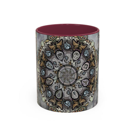 Pacio, Adam - Memento Mori Mandala - Colorful Accent Mugs