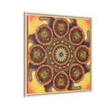 Lion Summer Mandala - Framed Canvas