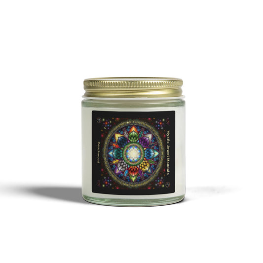 Mystic Jewel Mandala Scented Candle - Beachwood (4oz, 9oz)