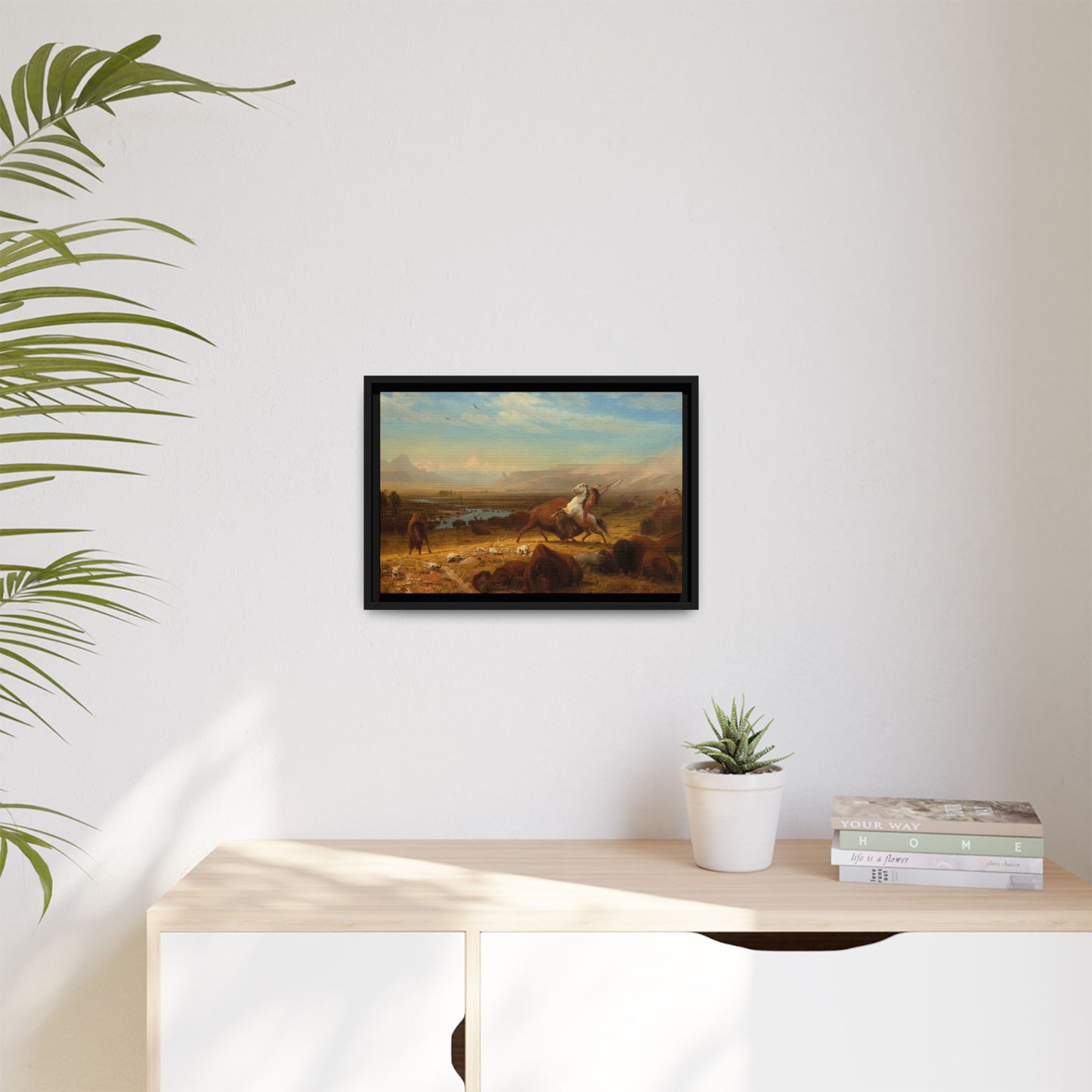 Bierstadt, Albert - The Last of the Buffalo  (1888) - Matte Canvas, Framed