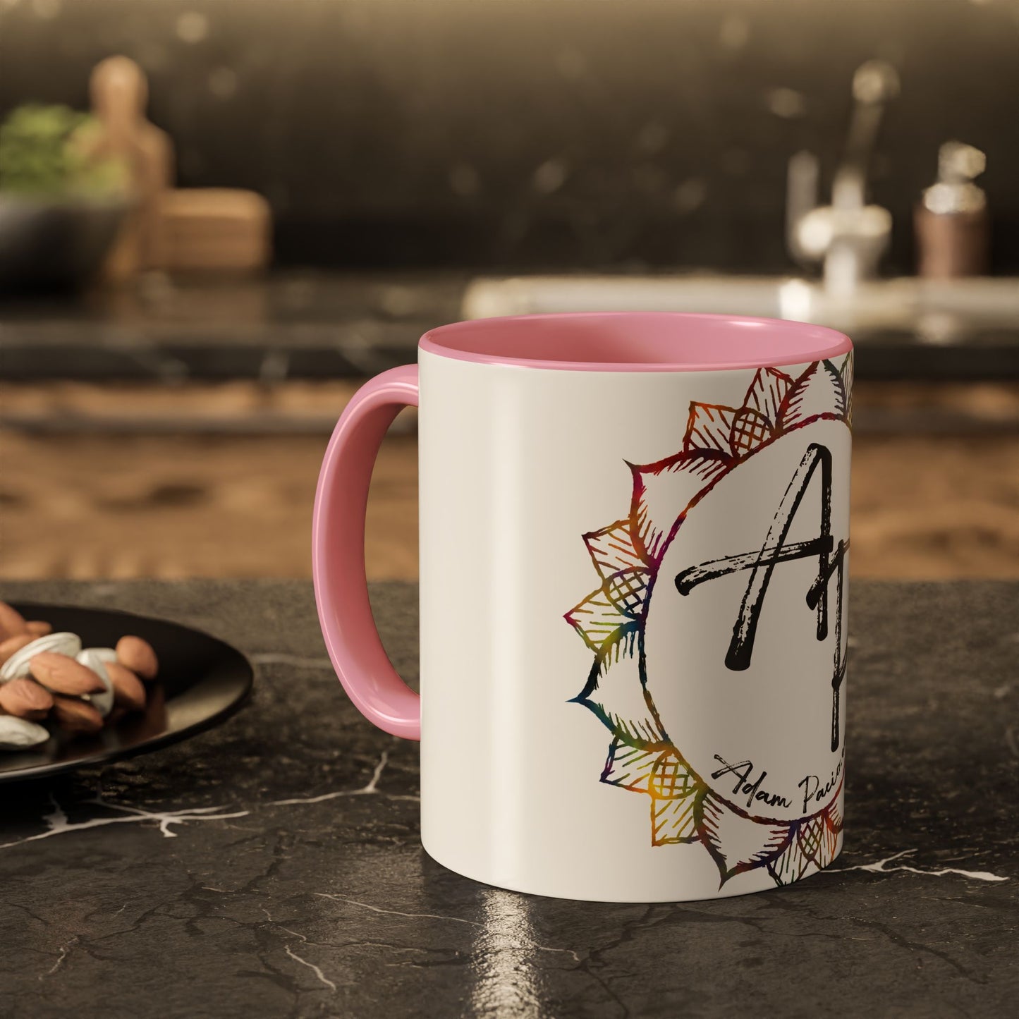 AdamPacio.com - White Logo - Colorful Accent Mugs