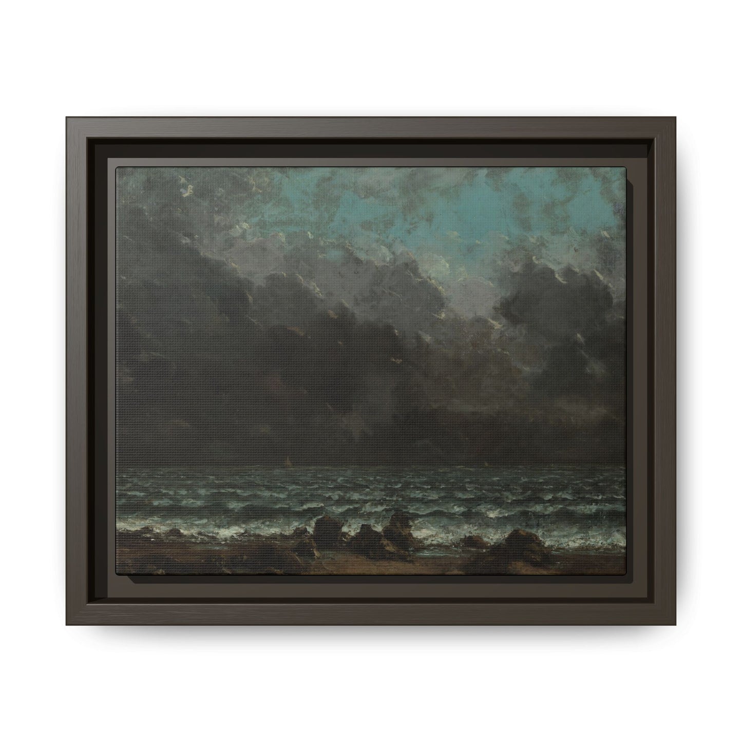 Courbet, Gustave - The Sea (1865) - Matte Canvas, Framed
