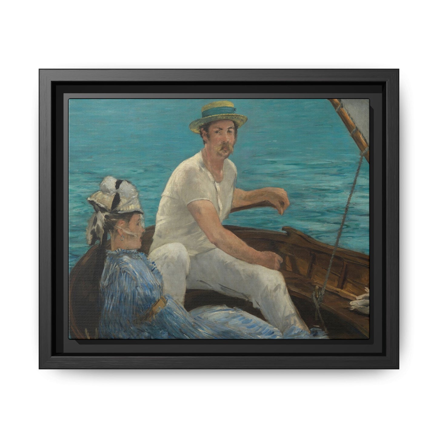 Manet, Édouard - Boating (1874) - Matte Canvas, Framed