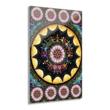 Obsidian Grandmothers Mandala - Acrylic Block
