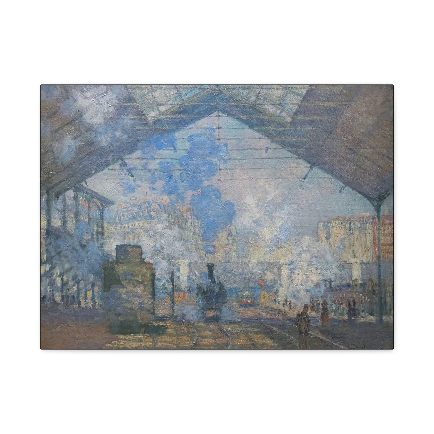 Monet, Claude - Le Gare Saint-Lazare (1877) - Canvas Block, unframed