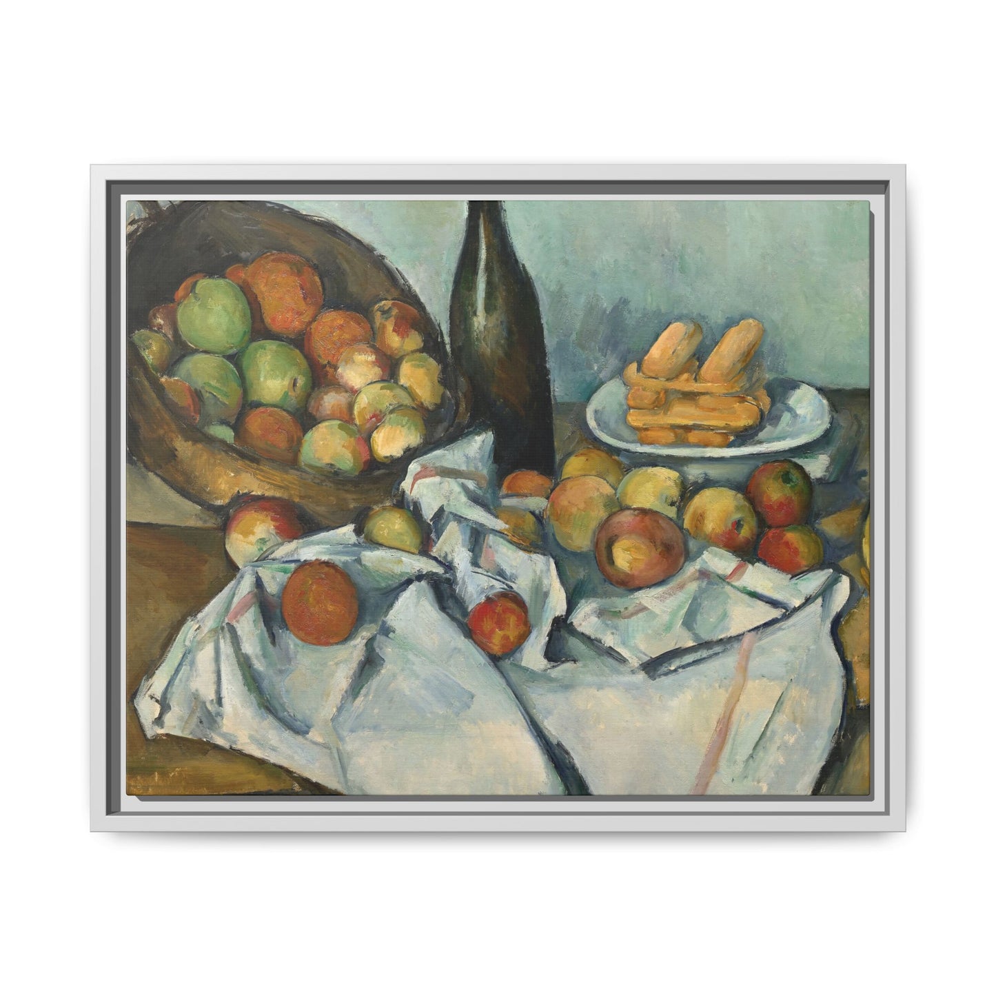 Cézanne, Paul - Basket of Apples (1893) - Matte Canvas, Framed