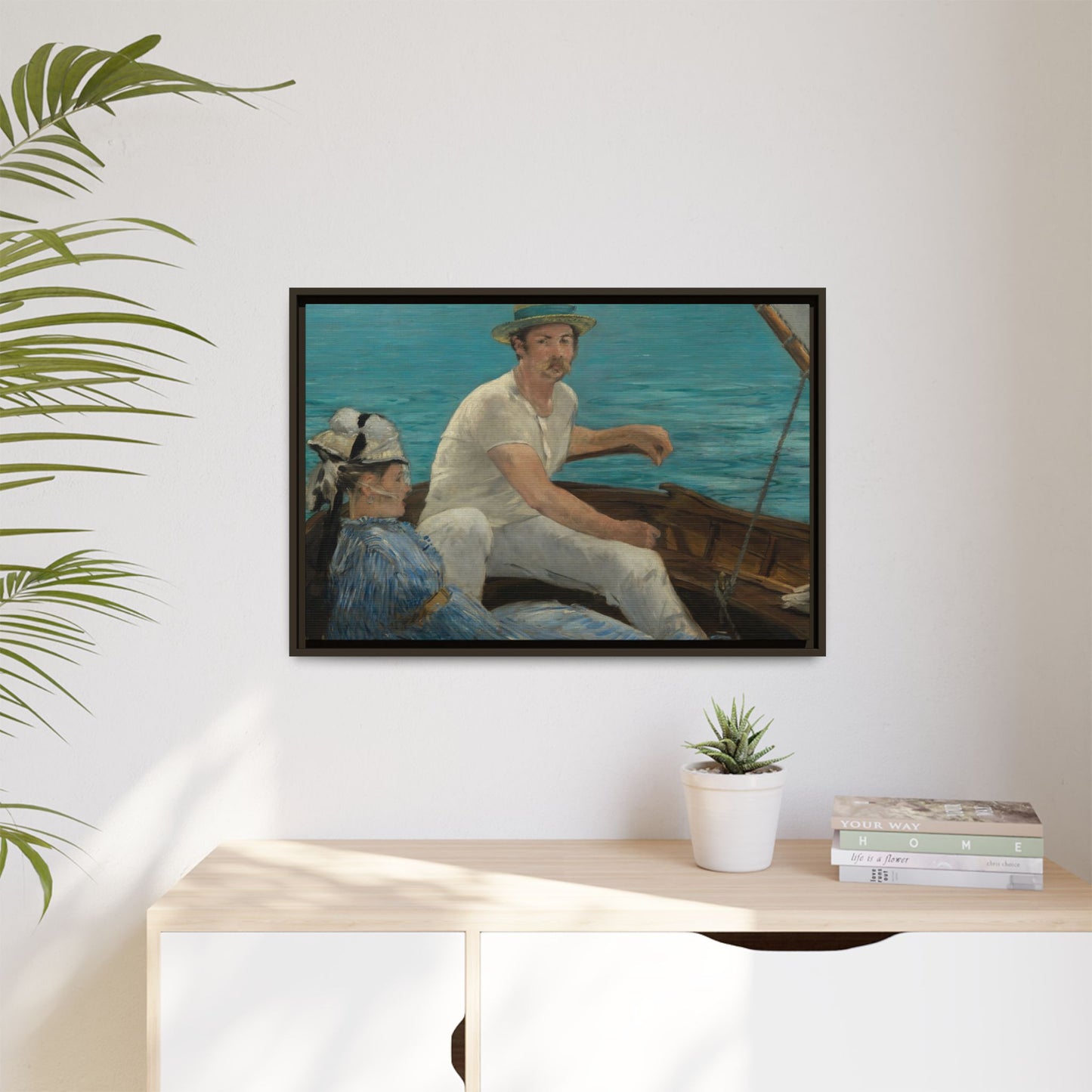 Manet, Édouard - Boating (1874) - Matte Canvas, Framed