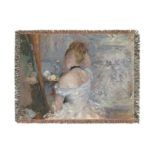 Morisot, Berthe - Woman at Her Toilette (1880) - Woven Blanket