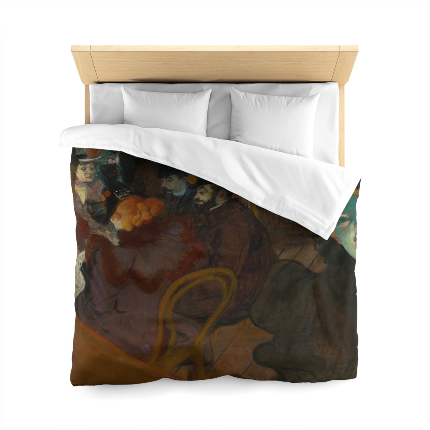 Toulouse-Lautrec, Henri - At the Moulin Rouge (1892) - Microfiber Duvet Cover
