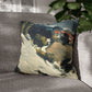 Cézanne, Paul - L’Estaque, Melting Snow (1870) - Suede Square Pillowcase