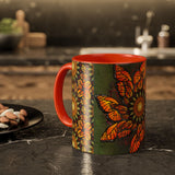 Monarch Butterfly Mandala - Colorful Accent Mugs