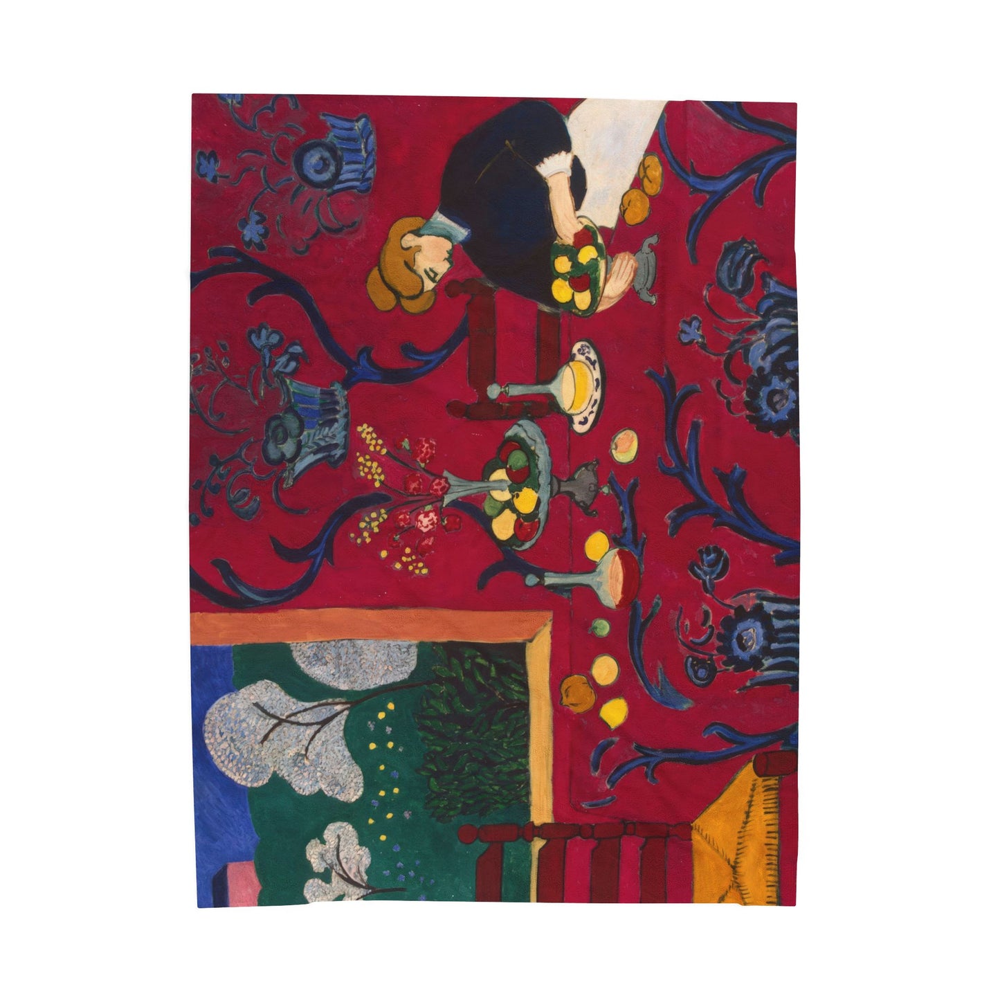 Matisse, Henri - The Dessert Harmony in Red (1908) - Velveteen Plush Blanket