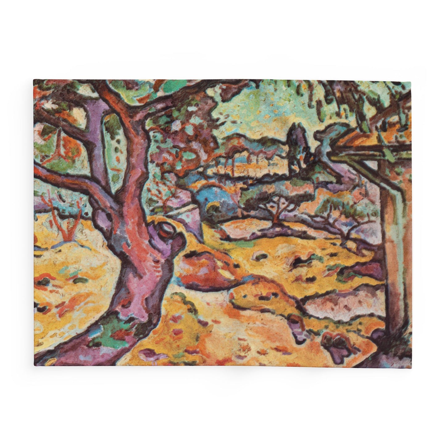 Braque, Georges - Olive Tree near L'Estaque (1906) - Arctic Fleece Blanket