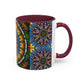 Pacio, Adam - Emerald Arrows Mandala - Colorful Accent Mugs