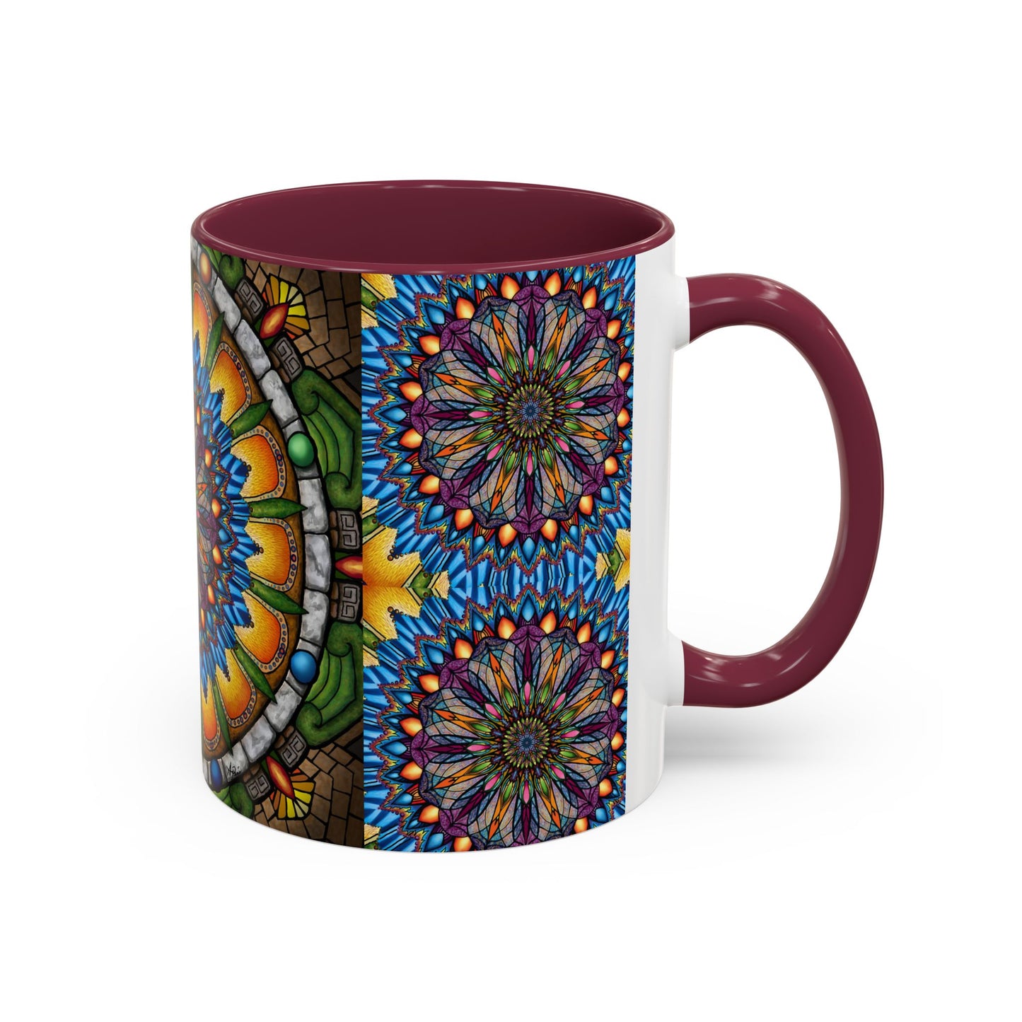 Pacio, Adam - Emerald Arrows Mandala - Colorful Accent Mugs
