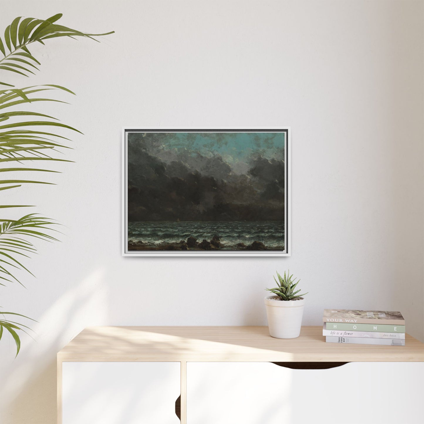 Courbet, Gustave - The Sea (1865) - Matte Canvas, Framed