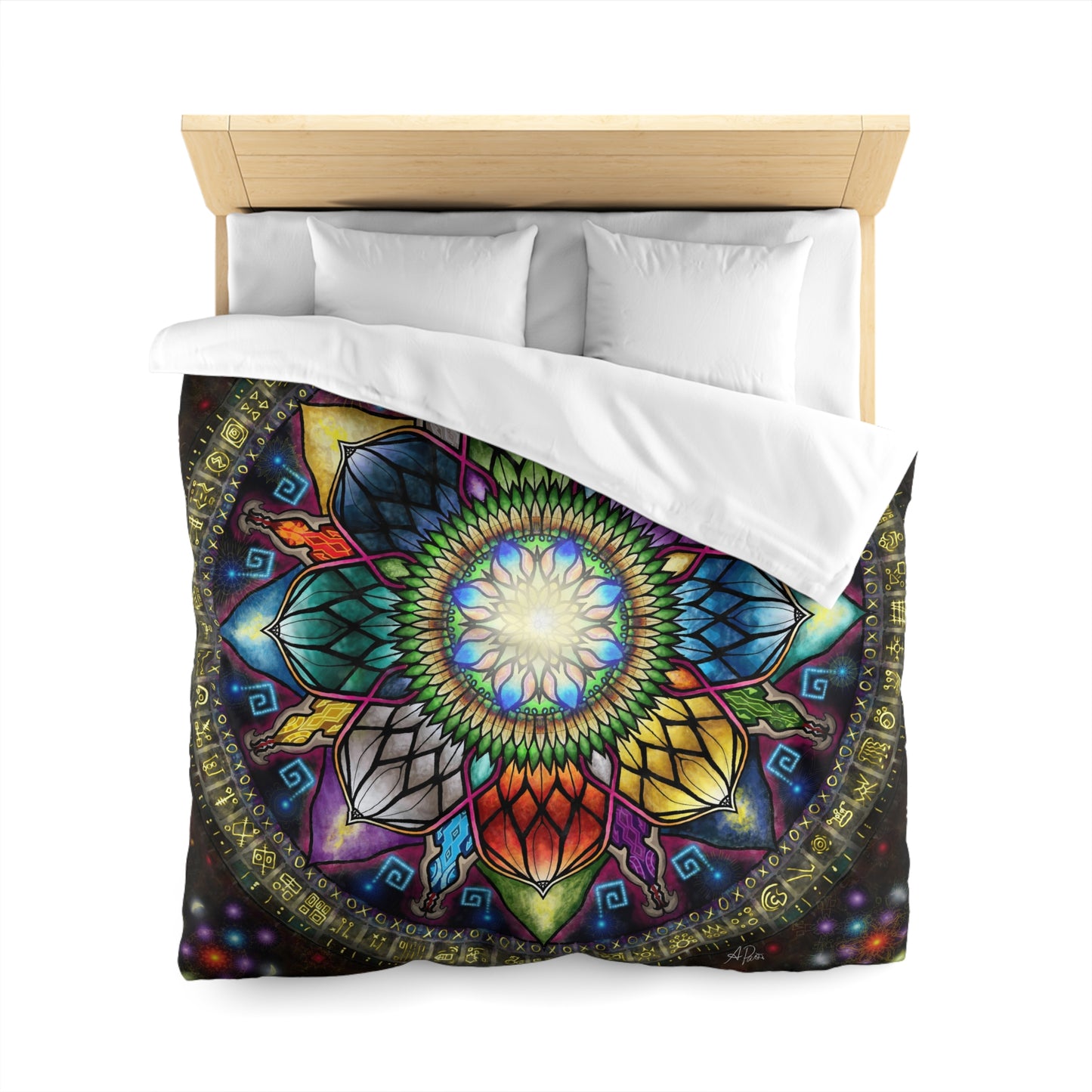 Pacio, Adam - Mystic Jewel Mandala - Microfiber Duvet Cover
