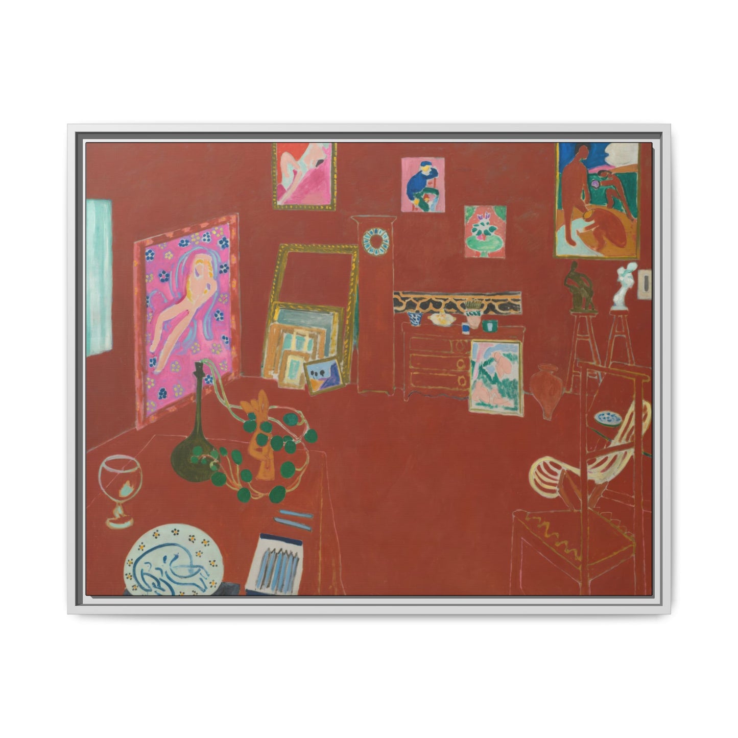 Matisse, Henri - The Red Studio (1911) - Matte Canvas, Framed