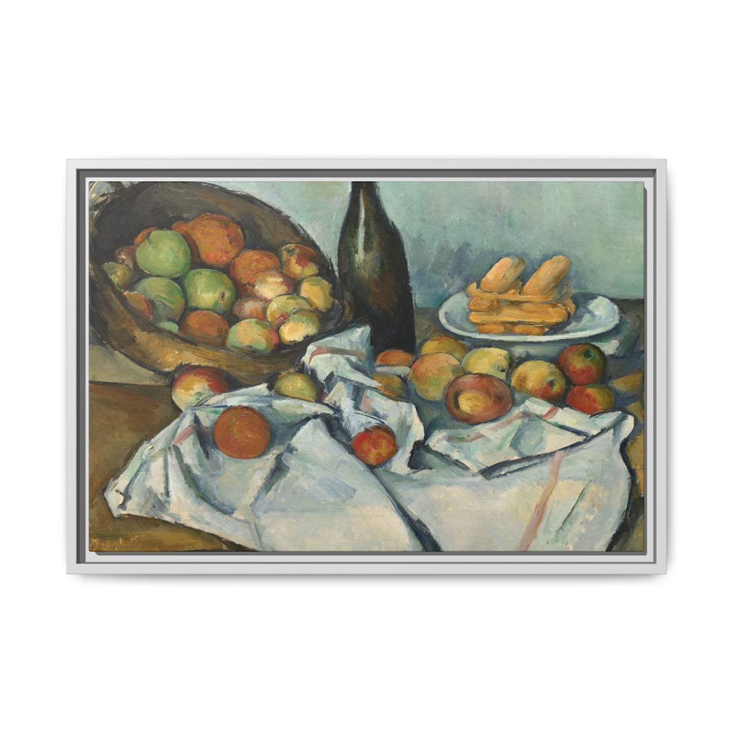 Cézanne, Paul - Basket of Apples (1893) - Matte Canvas, Framed