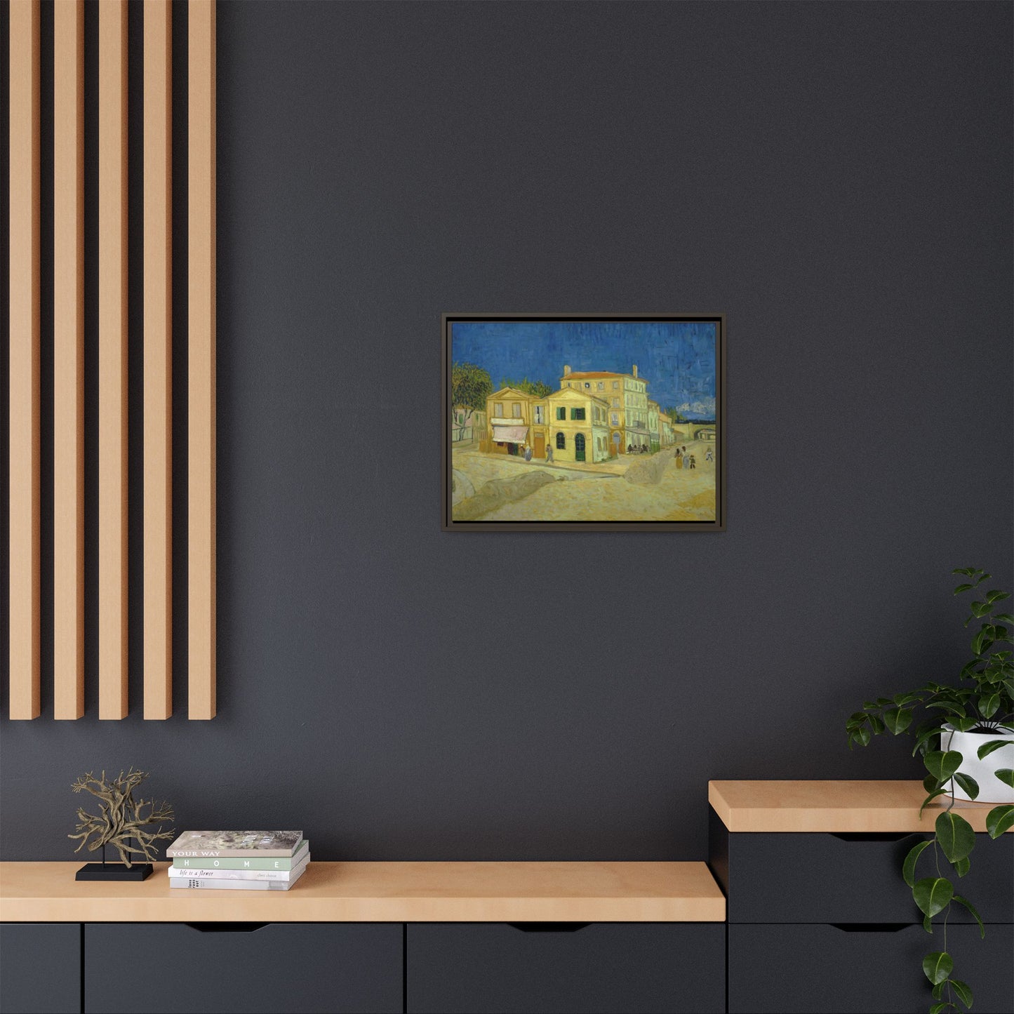 Van Gogh, Vincent - The Yellow House (1888) - Matte Canvas, Framed