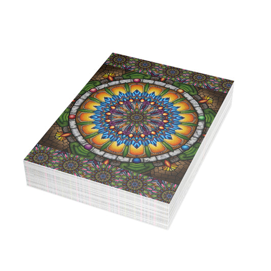Pacio, Adam - Emerald Arrows Mandala - Postcard Bundles with Envelopes Included