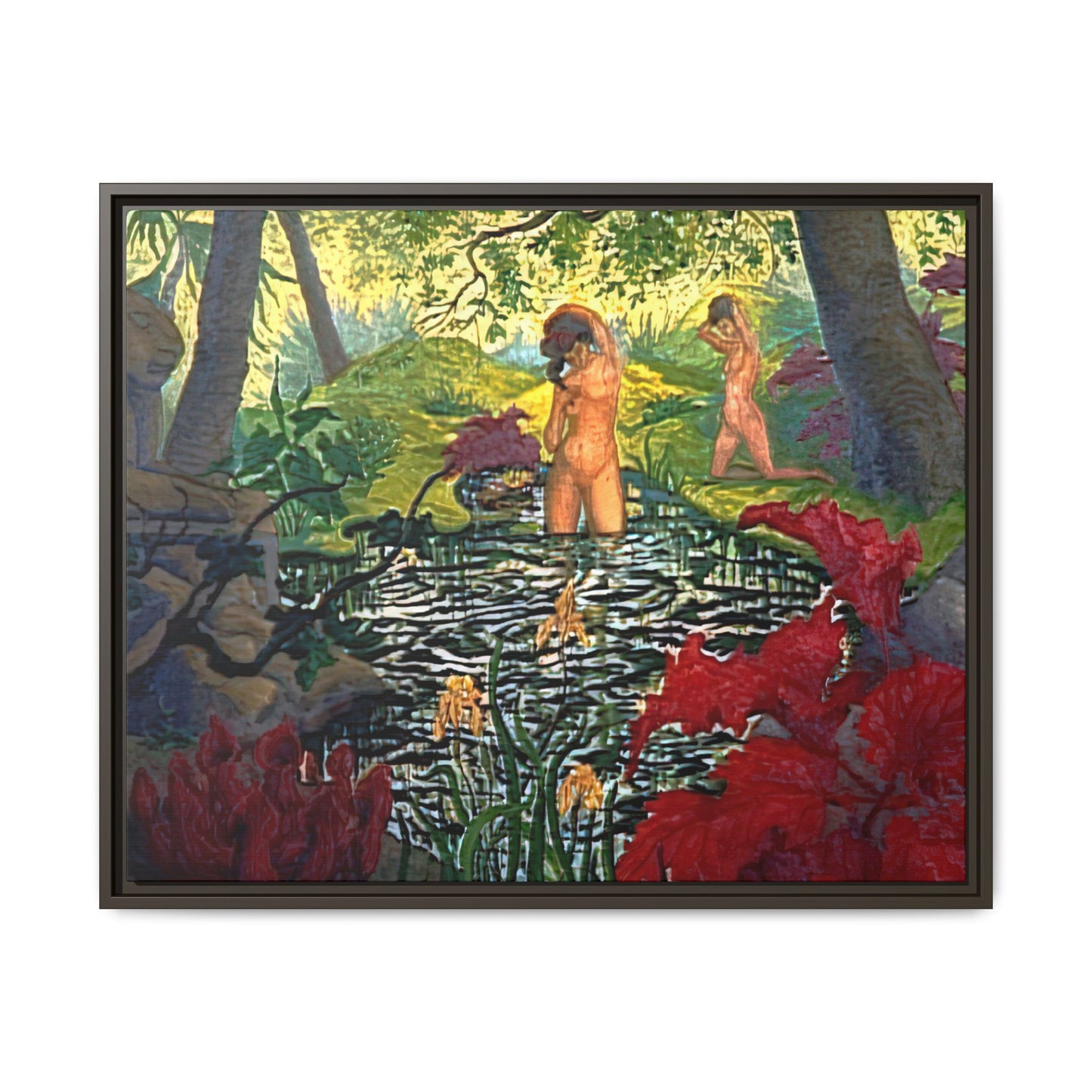 Ranson, Paul - The Lotus Bather (1906) - Matte Canvas, Framed