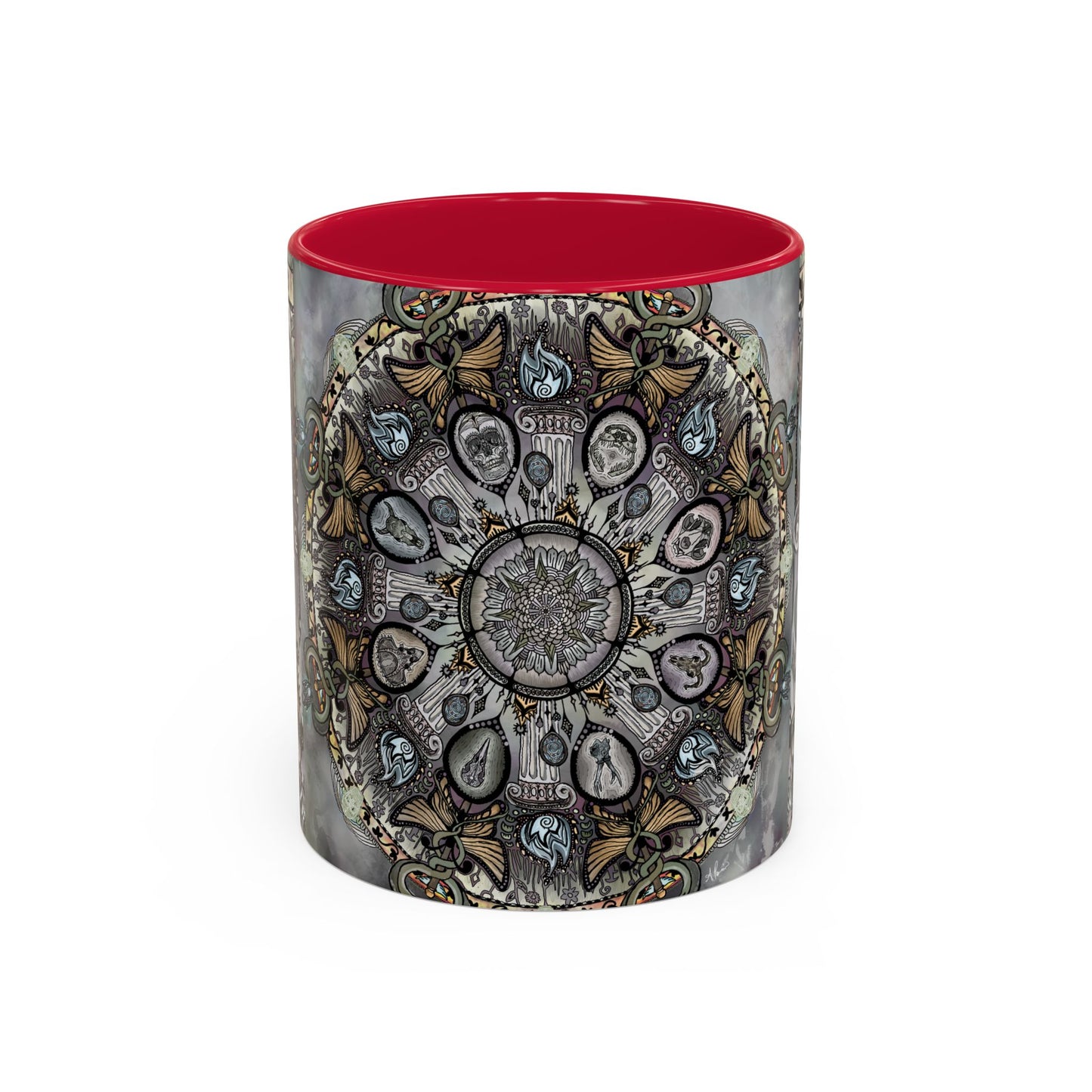Pacio, Adam - Memento Mori Mandala - Colorful Accent Mugs