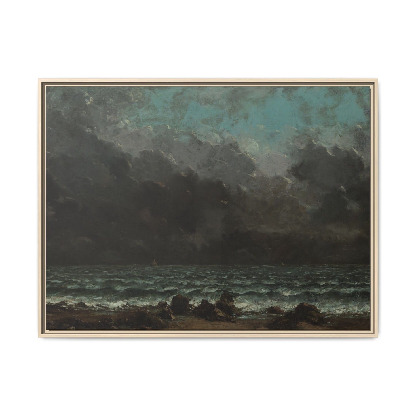 Courbet, Gustave - The Sea (1865) - Matte Canvas, Framed