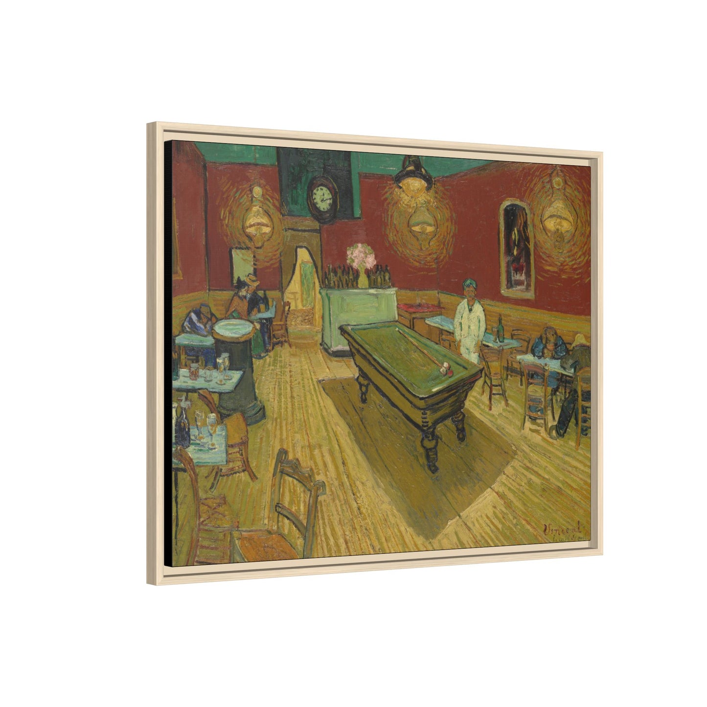 Van Gogh, Vincent - The Night Cafe (1888) - Matte Canvas, Framed