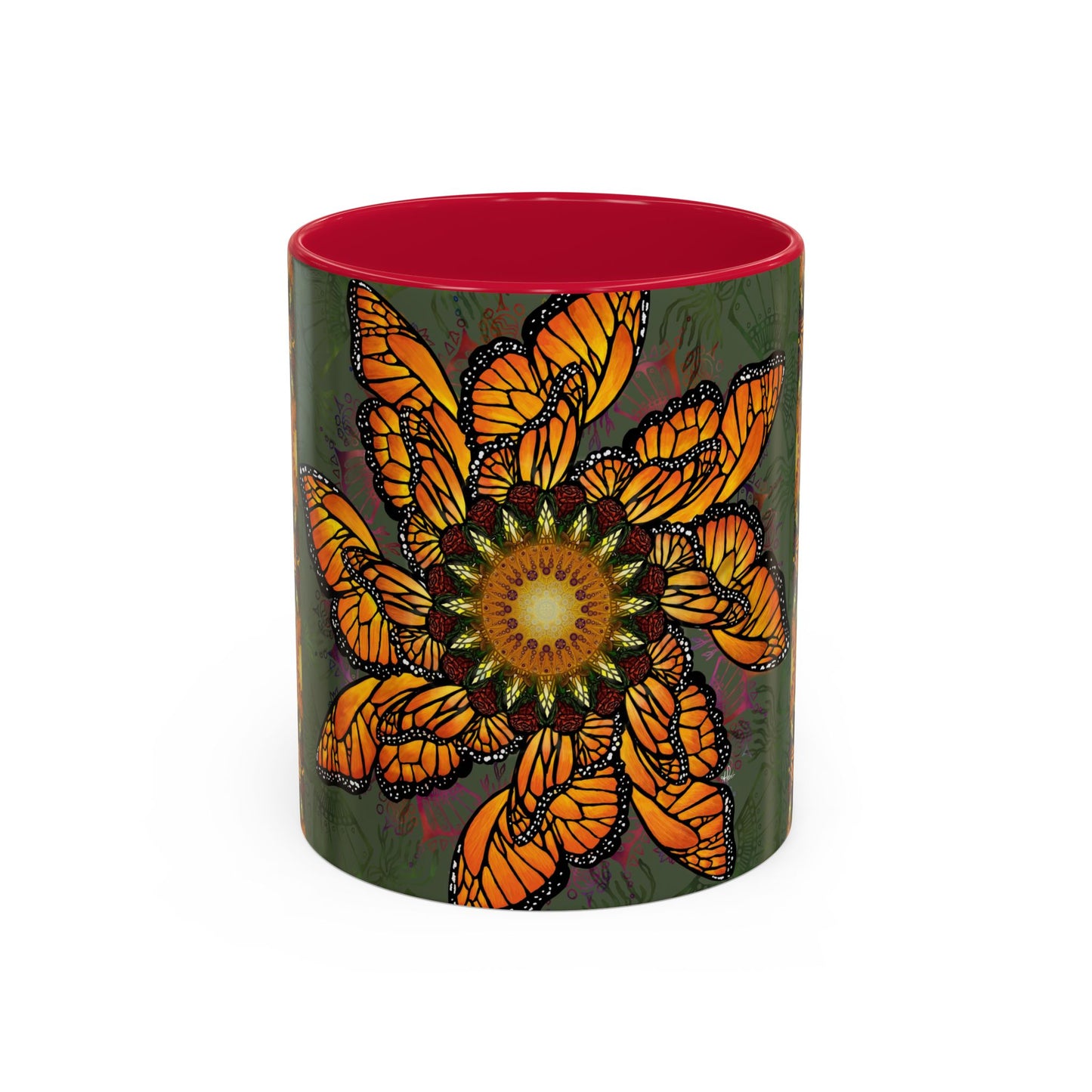Pacio, Adam - Monarch Butterfly Mandala - Colorful Accent Mugs