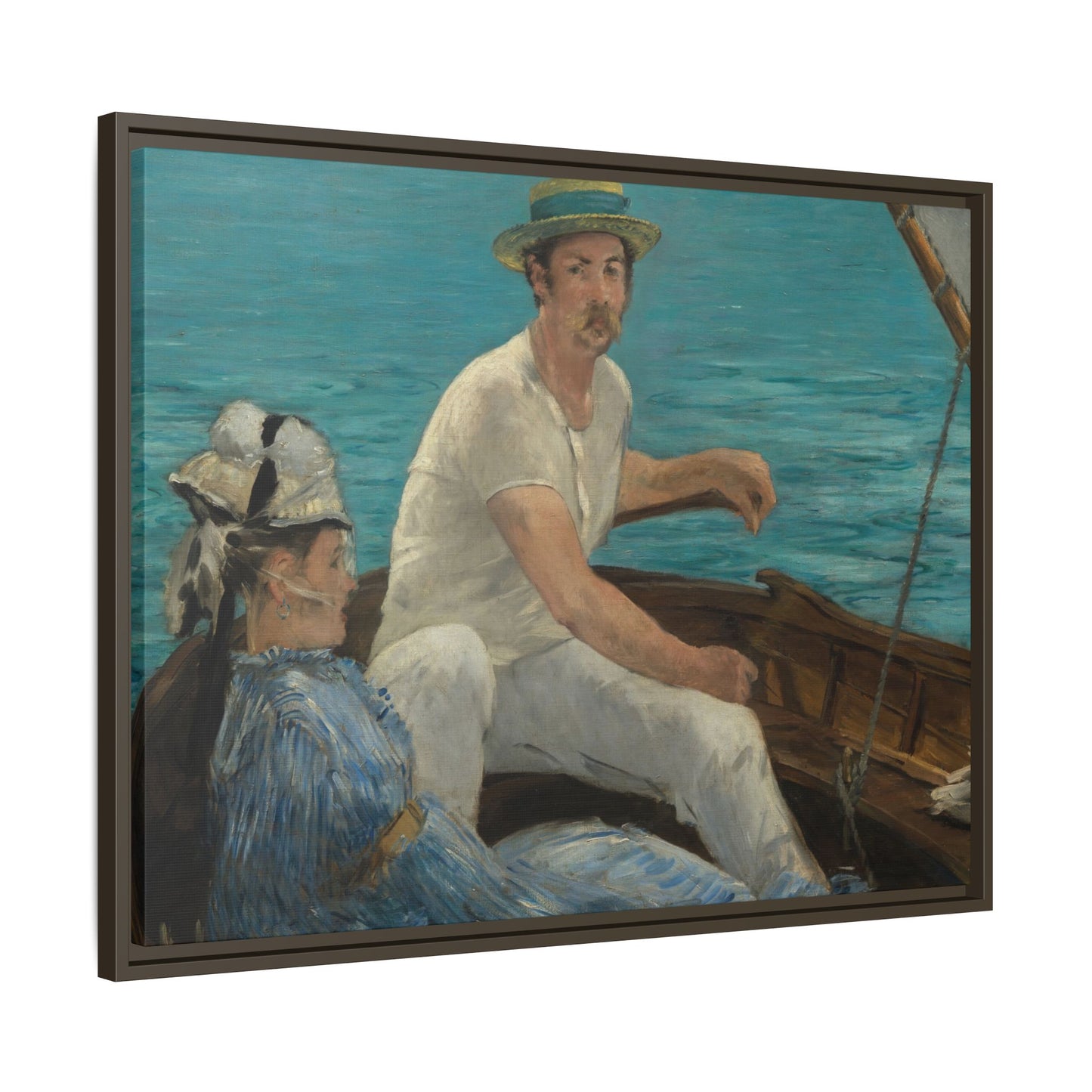 Manet, Édouard - Boating (1874) - Matte Canvas, Framed