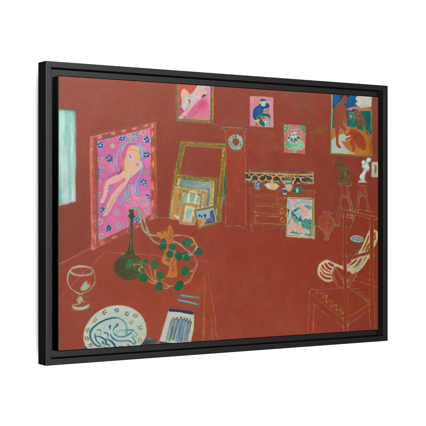 Matisse, Henri - The Red Studio (1911) - Matte Canvas, Framed