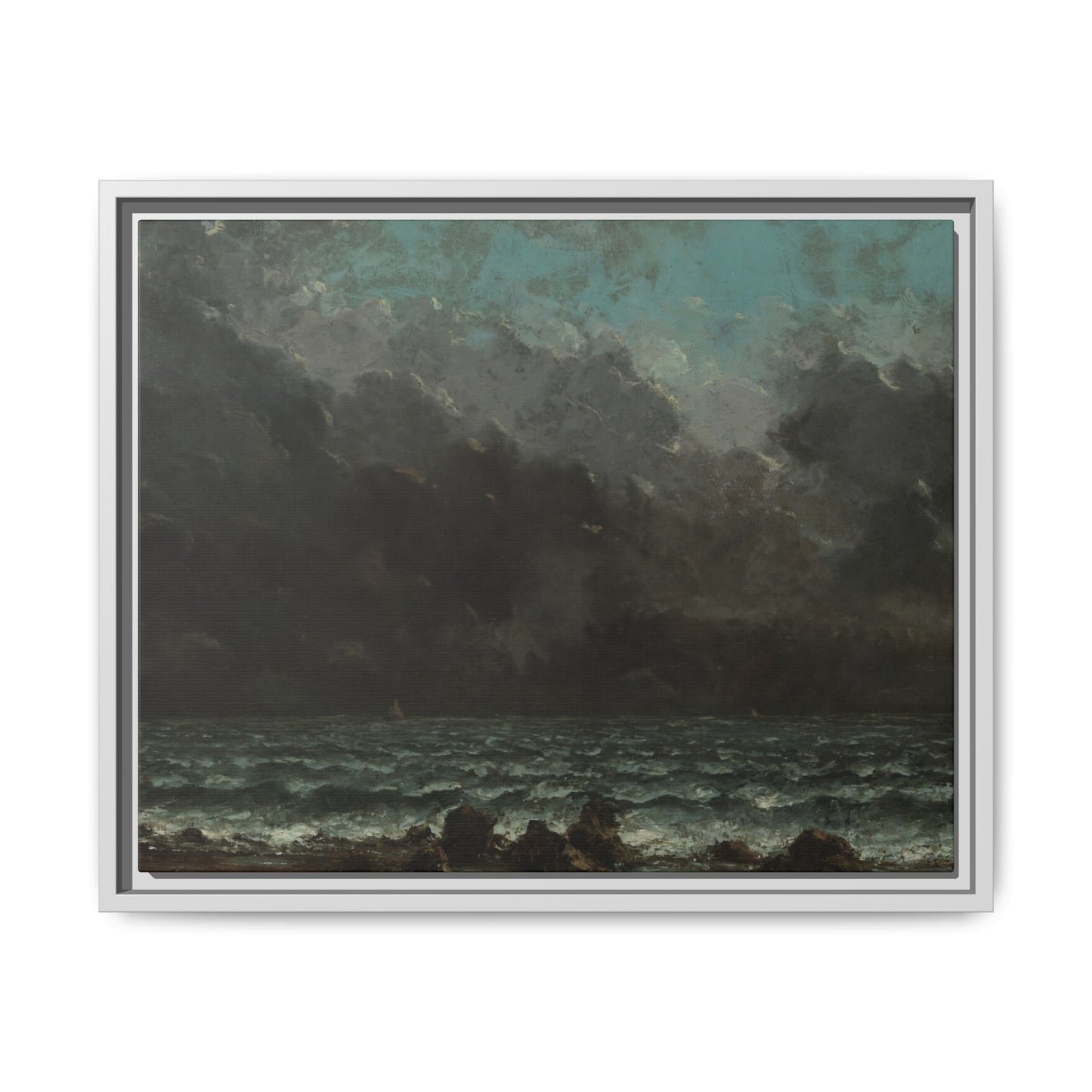 Courbet, Gustave - The Sea (1865) - Matte Canvas, Framed