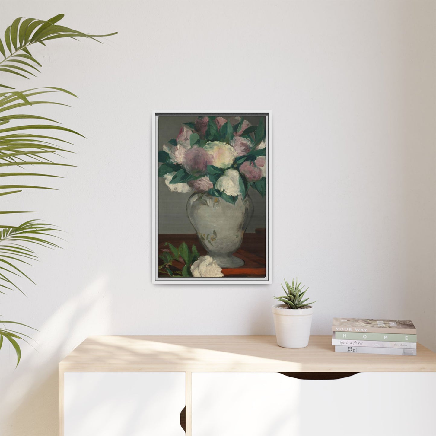 Manet, Édouard - Peonies (1864) - Matte Canvas, Framed