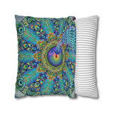 Melek Taus Mandala - Faux Suede Square Pillowcase