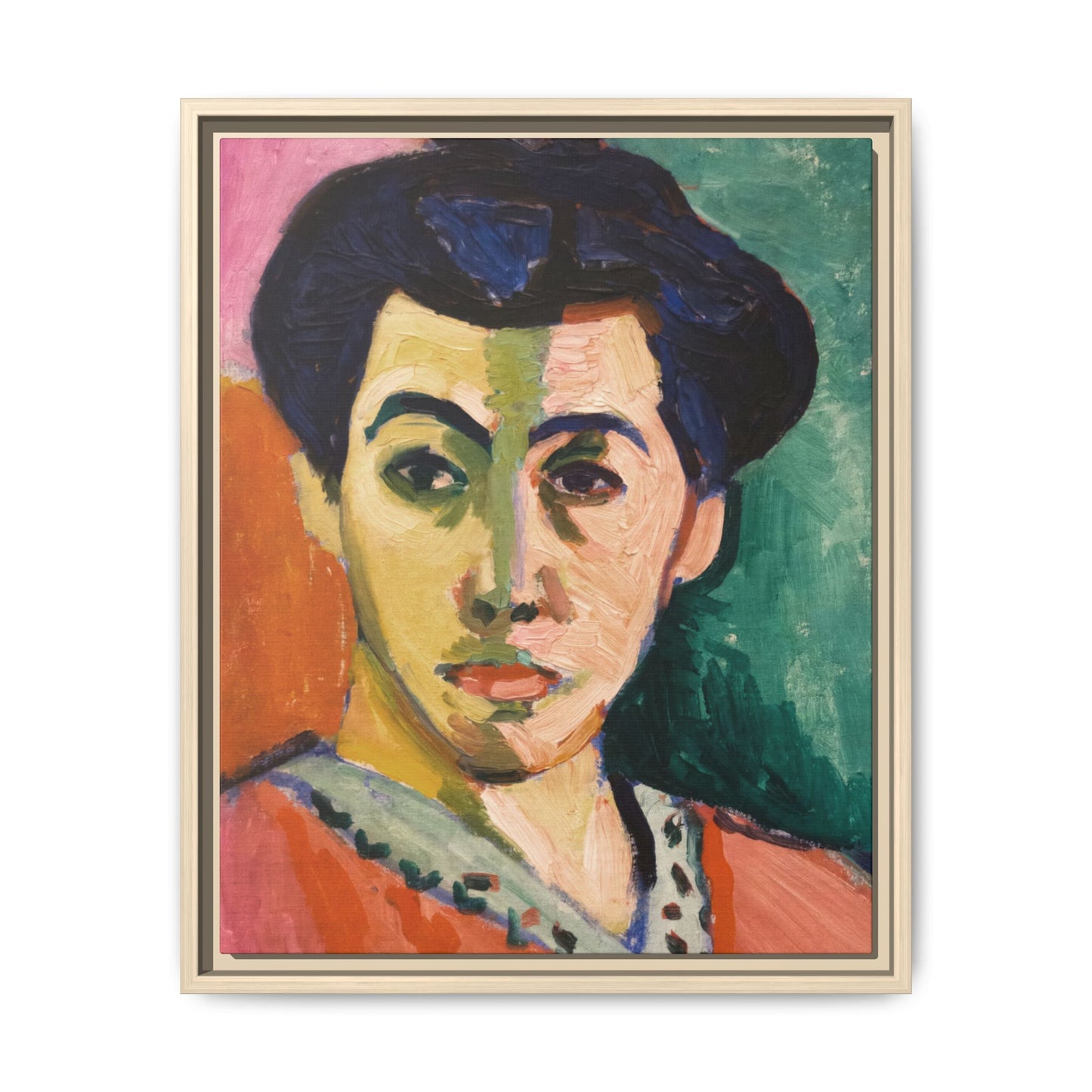 Matisse, Henri - The Green Stripe (1905) - Matte Canvas, Framed