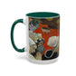 Gauguin, Paul - Vision of the Sermon (Jacob Wrestling with the Angel) (1888) - Colorful Accent Mugs