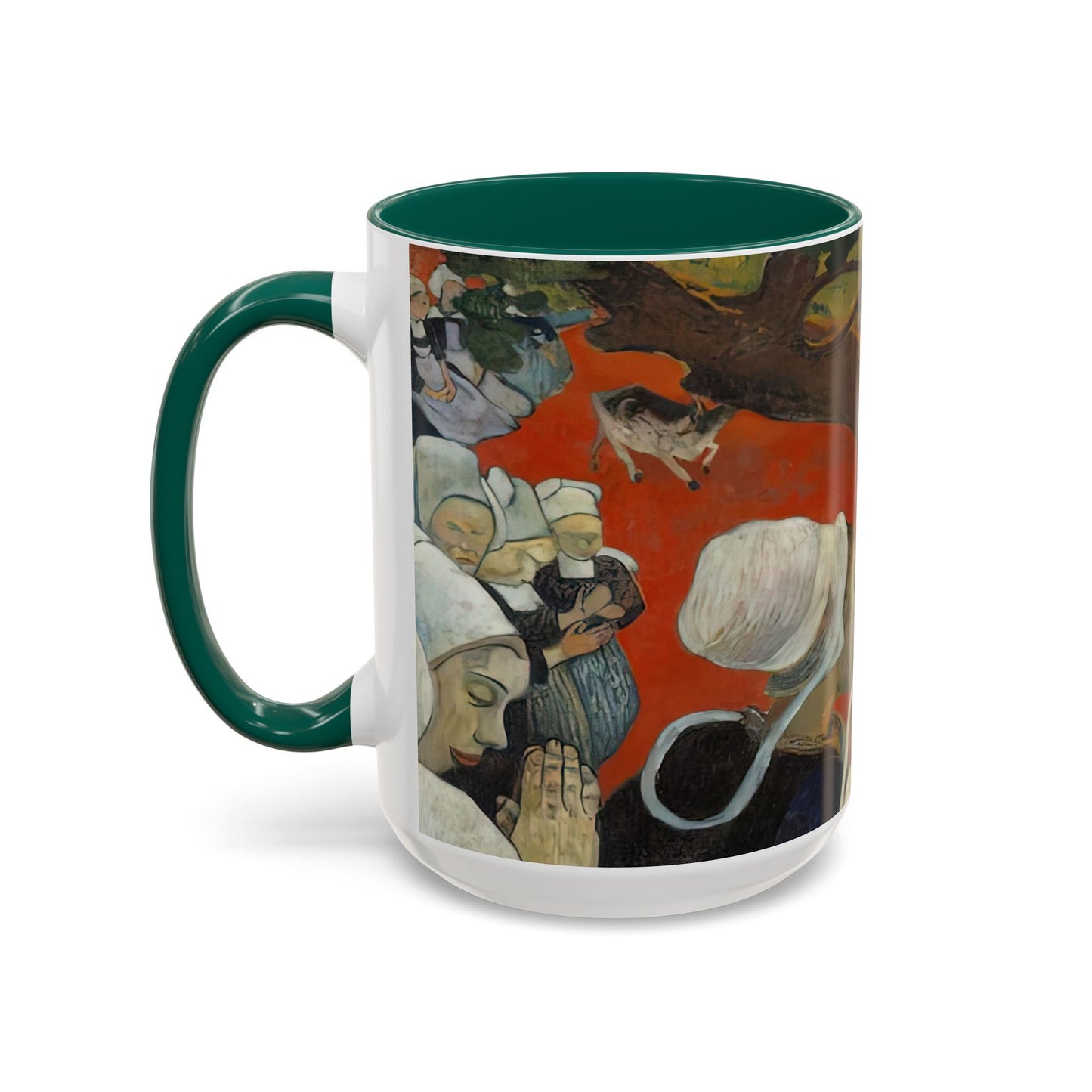 Gauguin, Paul - Vision of the Sermon (Jacob Wrestling with the Angel) (1888) - Colorful Accent Mugs