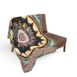 Obsidian Grandmothers Mandala - Woven Blanket