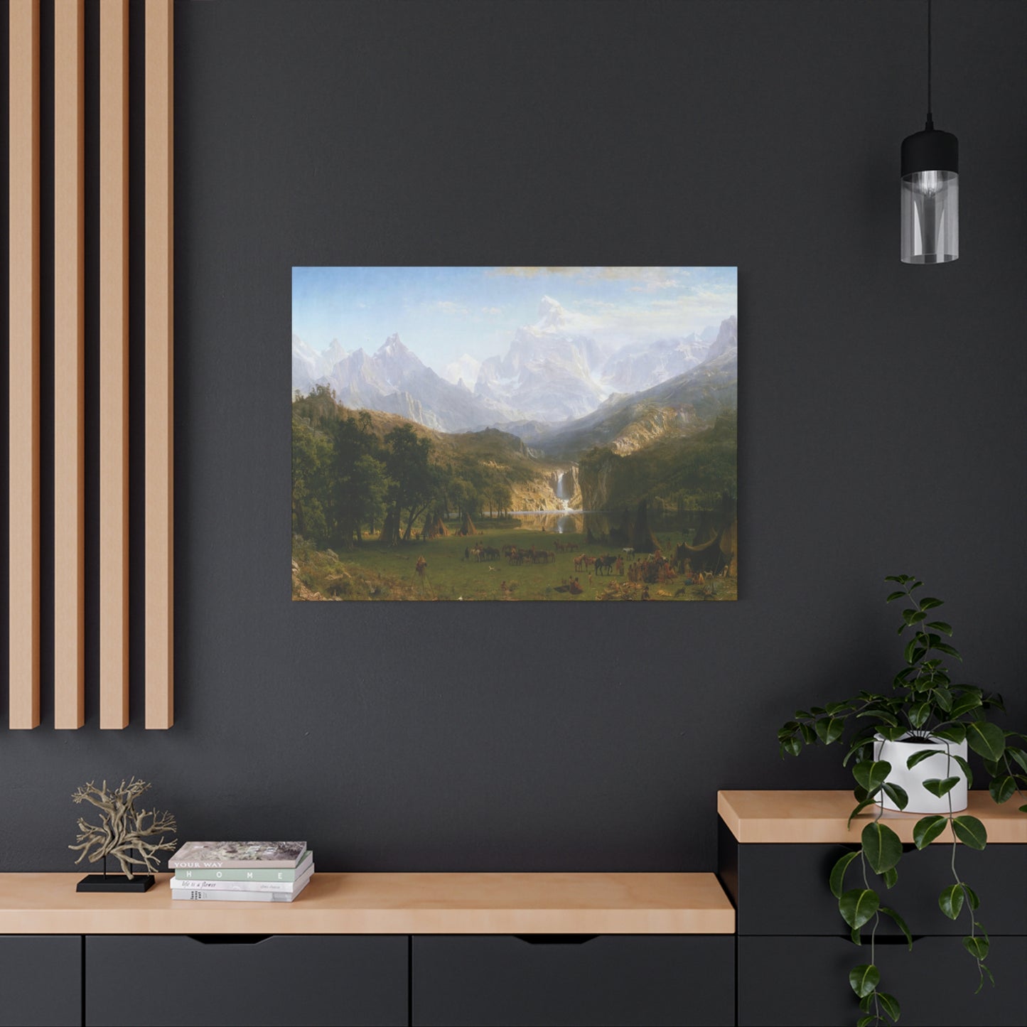 Bierstadt, Albert - The Rocky Mountains, Lander’s Peak (1863) - Canvas Block, unframed