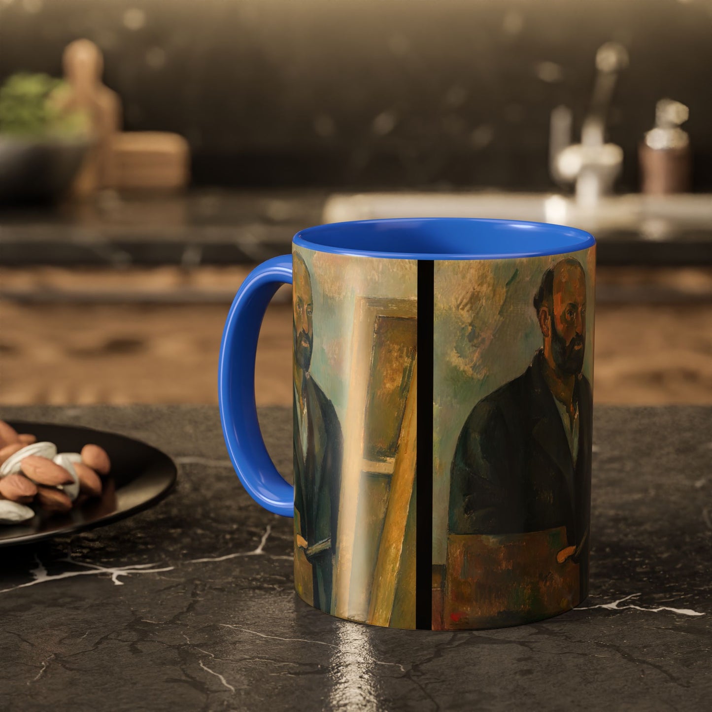 Cézanne, Paul - Portrait of the Artist with a Palette (1890) - Colorful Accent Mugs