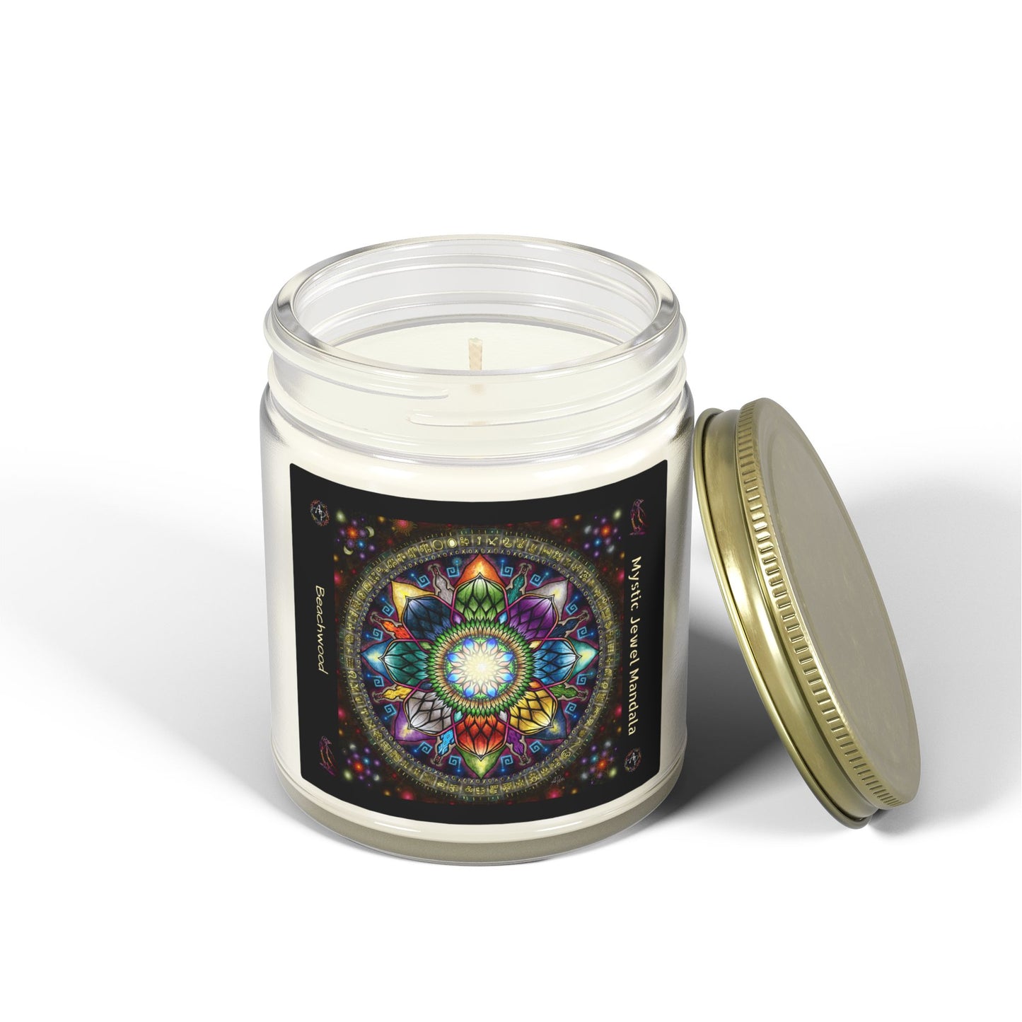 Mystic Jewel Mandala Scented Candle - Beachwood (4oz, 9oz)