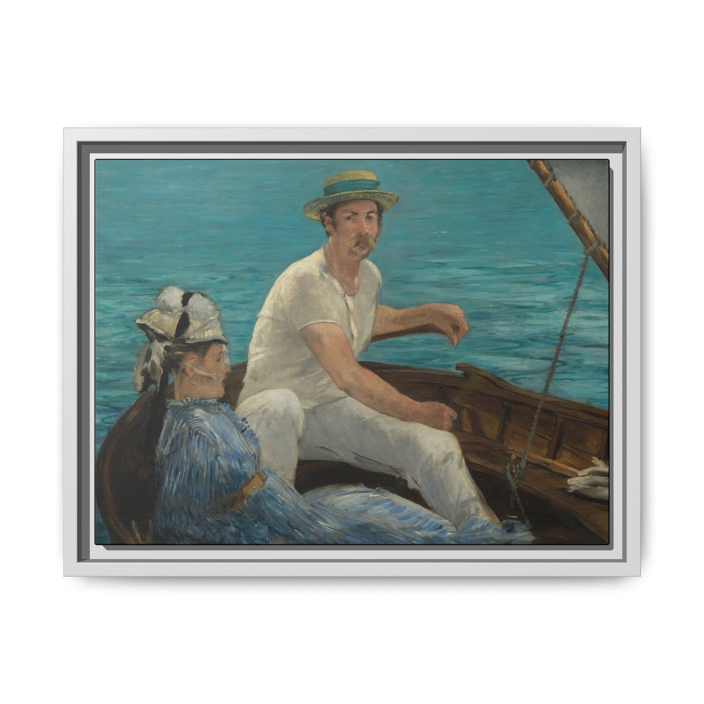 Manet, Édouard - Boating (1874) - Matte Canvas, Framed