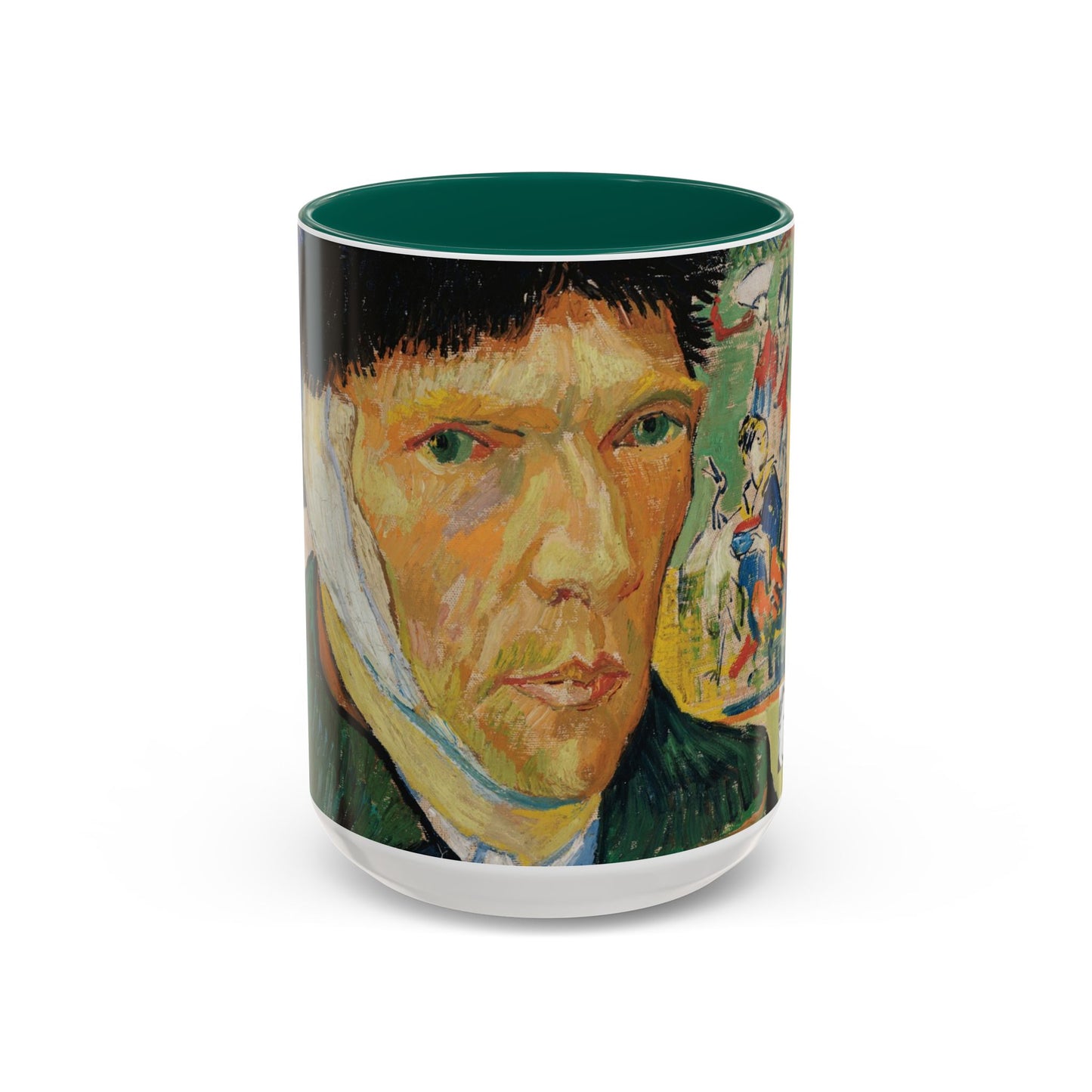 Van Gogh, Vincent - Self Portrait with Bandaged Ear (1889) - Colorful Accent Mugs